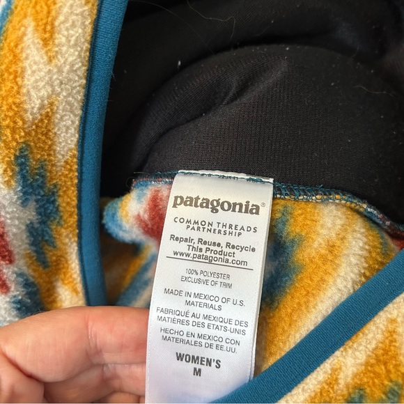 Patagonia Synchilla Aztec Print Fleece Full-Zip Vest Sise Medium - Picture 5 of 9
